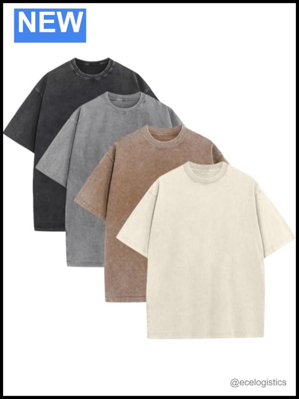 Oversized Acid Wash T-Shirt Short Sleeve Streetwear Casual